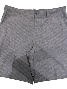Men's Light Blue Micro-Check Dress Shorts